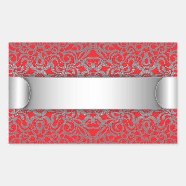 Adesivo Retangular Fundo de abstrato Floral do Sticker (Frente)