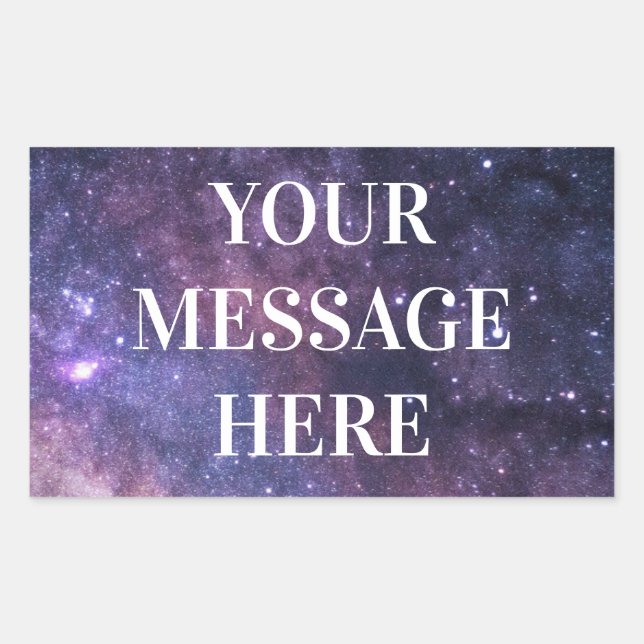 Adesivo Retangular fundo NOITE ESTRELADA - Personalize o seu (Frente)