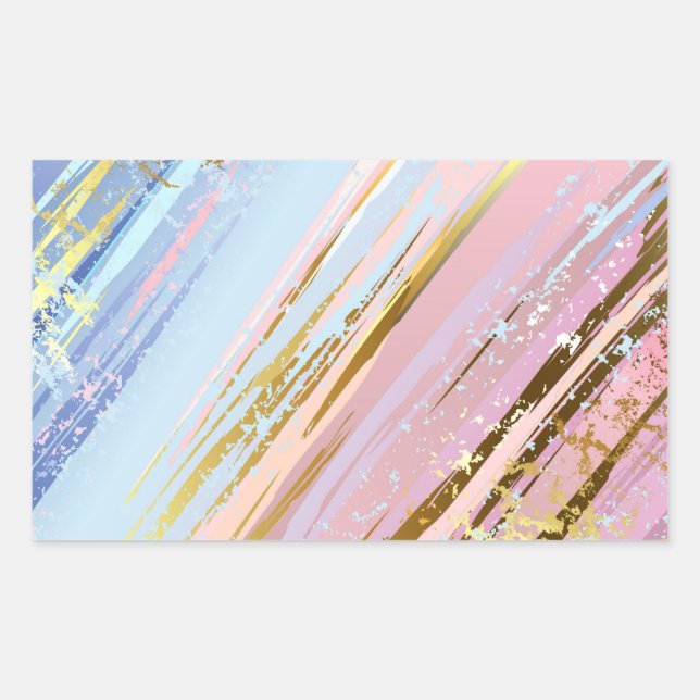 Adesivo Retangular Fundo Rosa Texturizado (Frente)