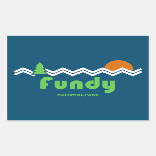 Adesivo Retangular Fundy National Park Retro