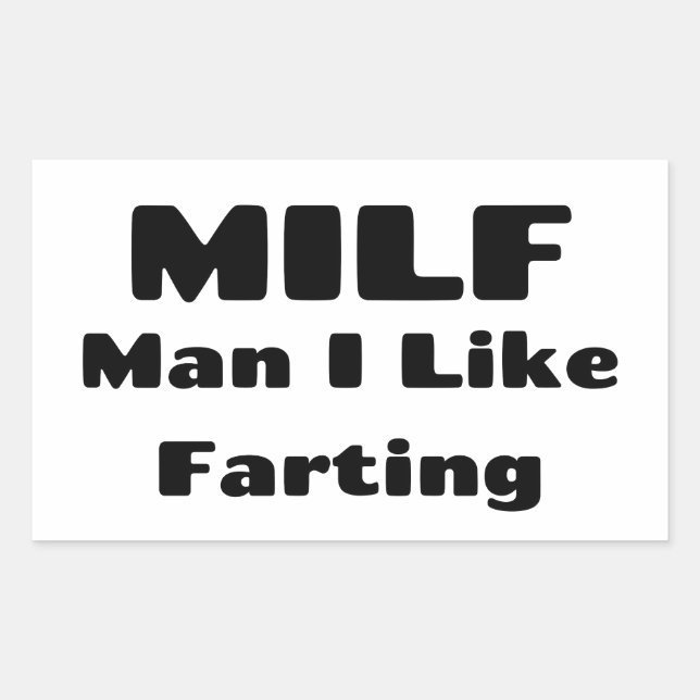 Adesivo Retangular Funny Fart Humor (Frente)