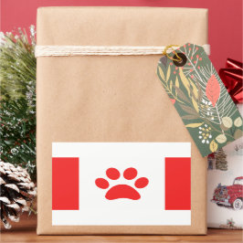Adesivo Retangular Funny Paw Canada Flag