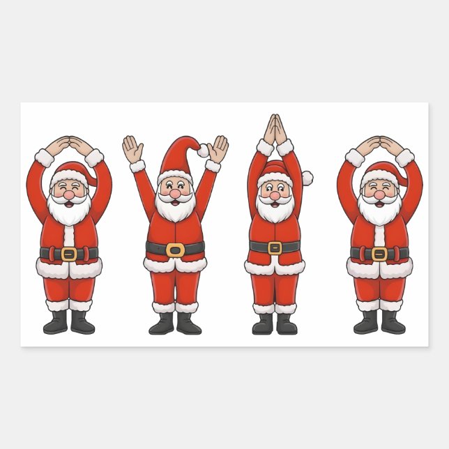 Adesivo Retangular Funny Santa Ohio Buckeye State Santa Ohio Xmas (Frente)