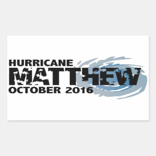 Adesivo Retangular Furacão Matthew outubro de 2016