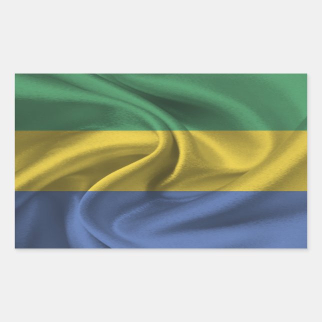 Adesivo Retangular Gabão Flag (Frente)