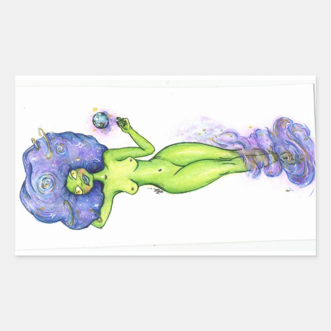 Adesivo Retangular galáctico (Frente)