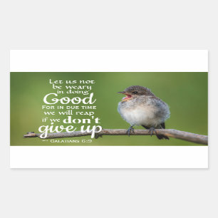 Adesivo Retangular Galatianos 6:9 Nós colheremos se não desistirmos