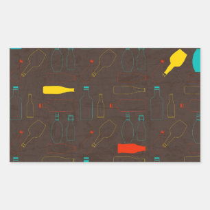 Adesivo Retangular garrafa retro marrom pattern.jpg