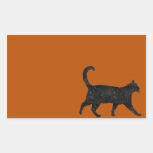 Adesivo Retangular Gato Sparkly