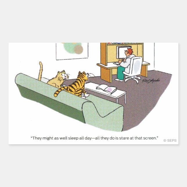 Adesivo Retangular Gato Talk (Frente)