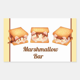 Adesivo Retangular Gatos de Chocolate