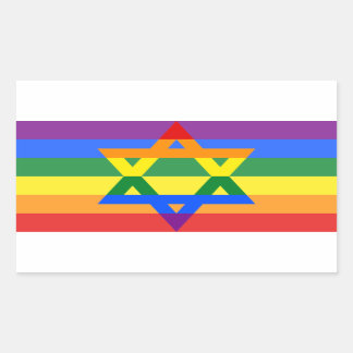 Adesivo Retangular Gay Jew Sticker