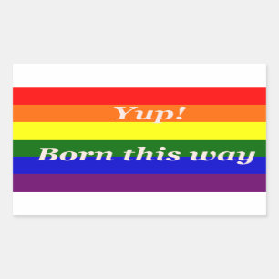 ADESIVO RETANGULAR GAY- SIM NASCER DESTA MANEIRA - VESTIDO