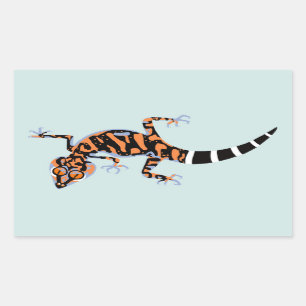 Adesivo Retangular Gecko - vinheta retangular