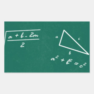 Adesivo Retangular geek de álgebra professor de matemática