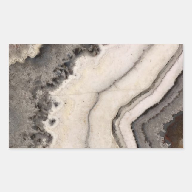 Adesivo Retangular Gemstone preto-branco (Frente)