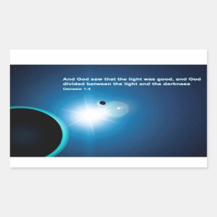 Adesivo Retangular Gênesis - Luz E Escuridão