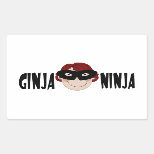 Adesivo Retangular Gengibre Ninja