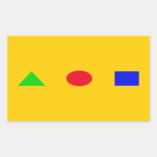 Adesivo Retangular geométrica - triângulo, círculo e quadrado