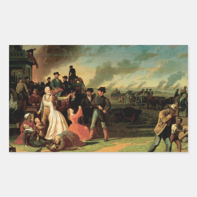 Adesivo Retangular George Caleb Bingham - Despacho n.o 11 (Frente)