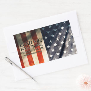 Adesivo Retangular George Patton, citação inspiracional "Meu caminho"