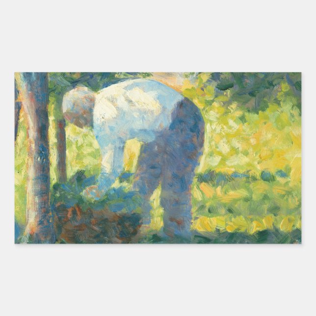 Adesivo Retangular Georges Seurat - O Jardineiro (Frente)