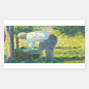 Adesivo Retangular Georges Seurat - O Jardineiro