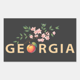 Adesivo Retangular Geórgia Estados Unidos da América