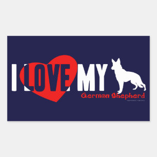Adesivo Retangular German shepherd