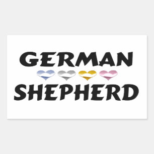 Adesivo Retangular German shepherd Love Stickers