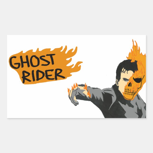 Adesivo Retangular Ghost Rider (Frente)