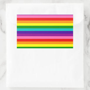 Adesivo Retangular Gilbert Baker Orgulho gay Flag Stripe Arco-Íris