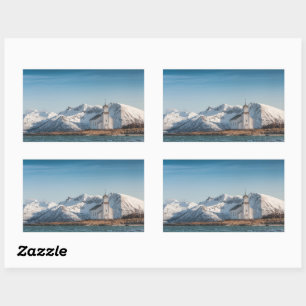 Adesivo Retangular Gimsoy Church Lofoten Noruega