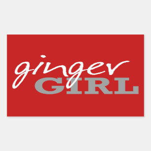 Adesivo Retangular Ginger Girl Redhead Freckles