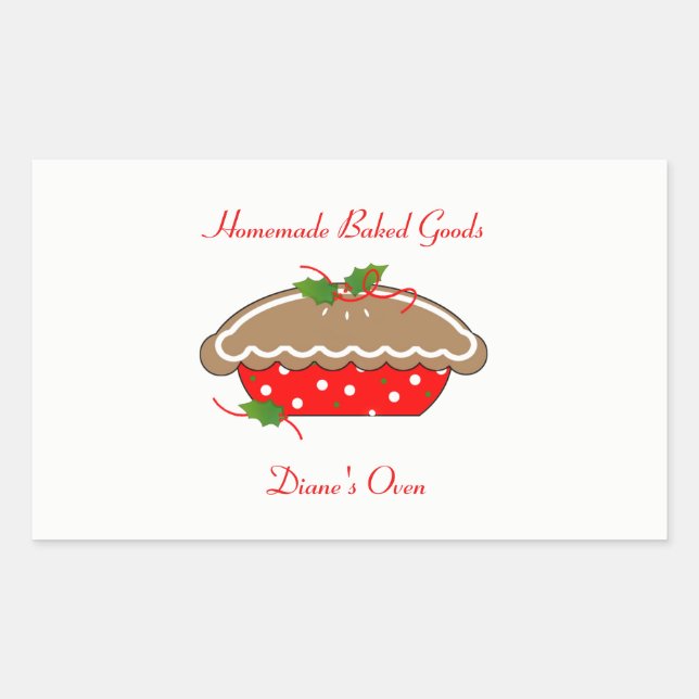 Adesivo Retangular Gingerbird Pie Stickers (Frente)