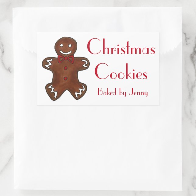 Adesivo Retangular Gingercake Man by Homemade Christmas Cookies (Bolsa)