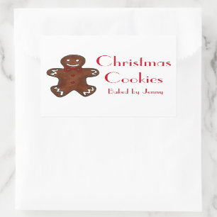 Adesivo Retangular Gingercake Man by Homemade Christmas Cookies