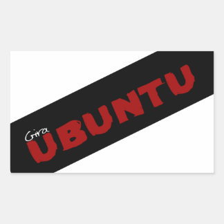 Adesivo Retangular "Gira Ubuntu" Filosofia africana