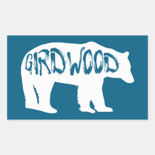 Adesivo Retangular Girdwood Alaska Bear