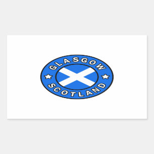 Adesivo Retangular Glasgow Scotland