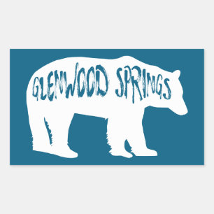 Adesivo Retangular Glenwood Springs Colorado Urso