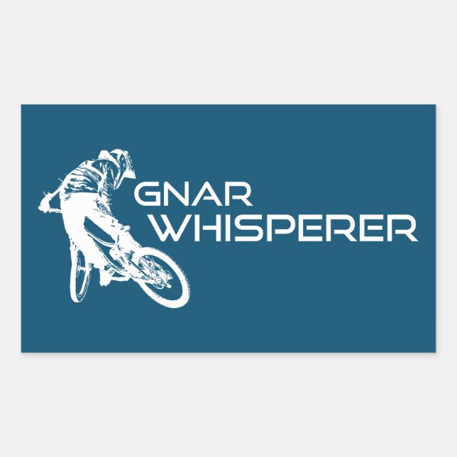 Adesivo Retangular Gnar Whisperer Mountain Bike (Frente)