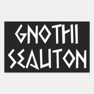 Adesivo Retangular gnothi seauton Reconheces-te mesmo