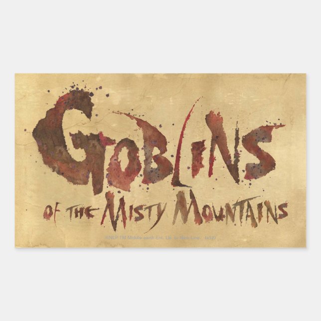 Adesivo Retangular Goblins das Misty Mountain (Frente)