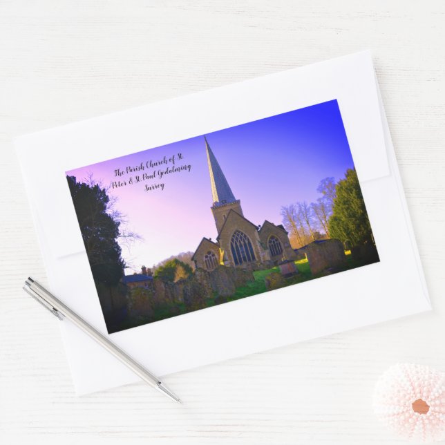 Adesivo Retangular Godalming Church Of England Midday (Envelope)