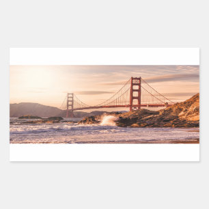 Adesivo Retangular Golden gate bridge da praia do padeiro