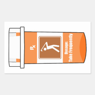 Adesivo Retangular Golfe É Minha Droga