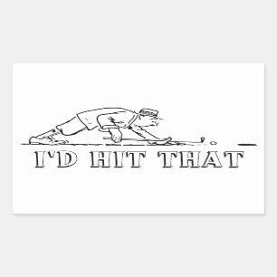 Adesivo Retangular Golfe - eu bateria esses desenhos animados feitos