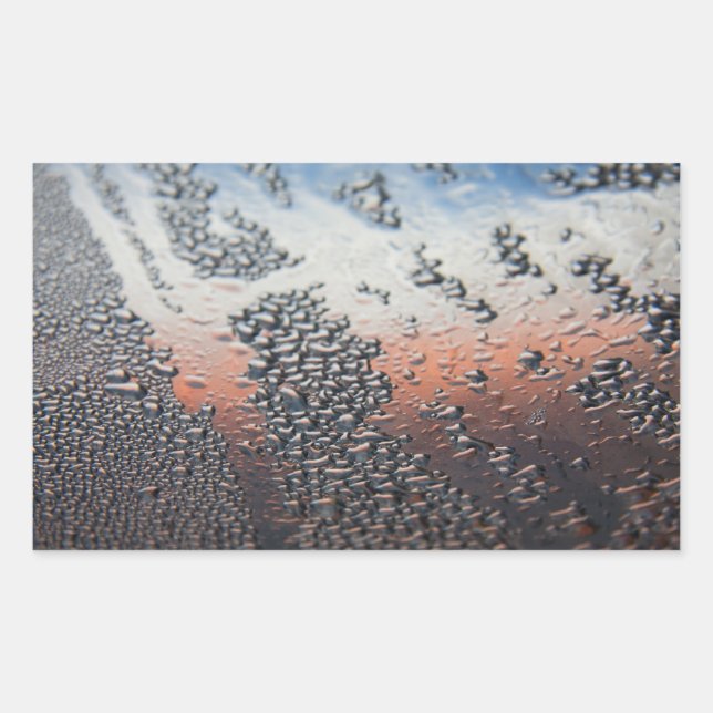 Adesivo Retangular Gotas de água condensada (Frente)