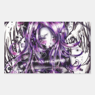 Adesivo Retangular Gótico Ceci Sticker